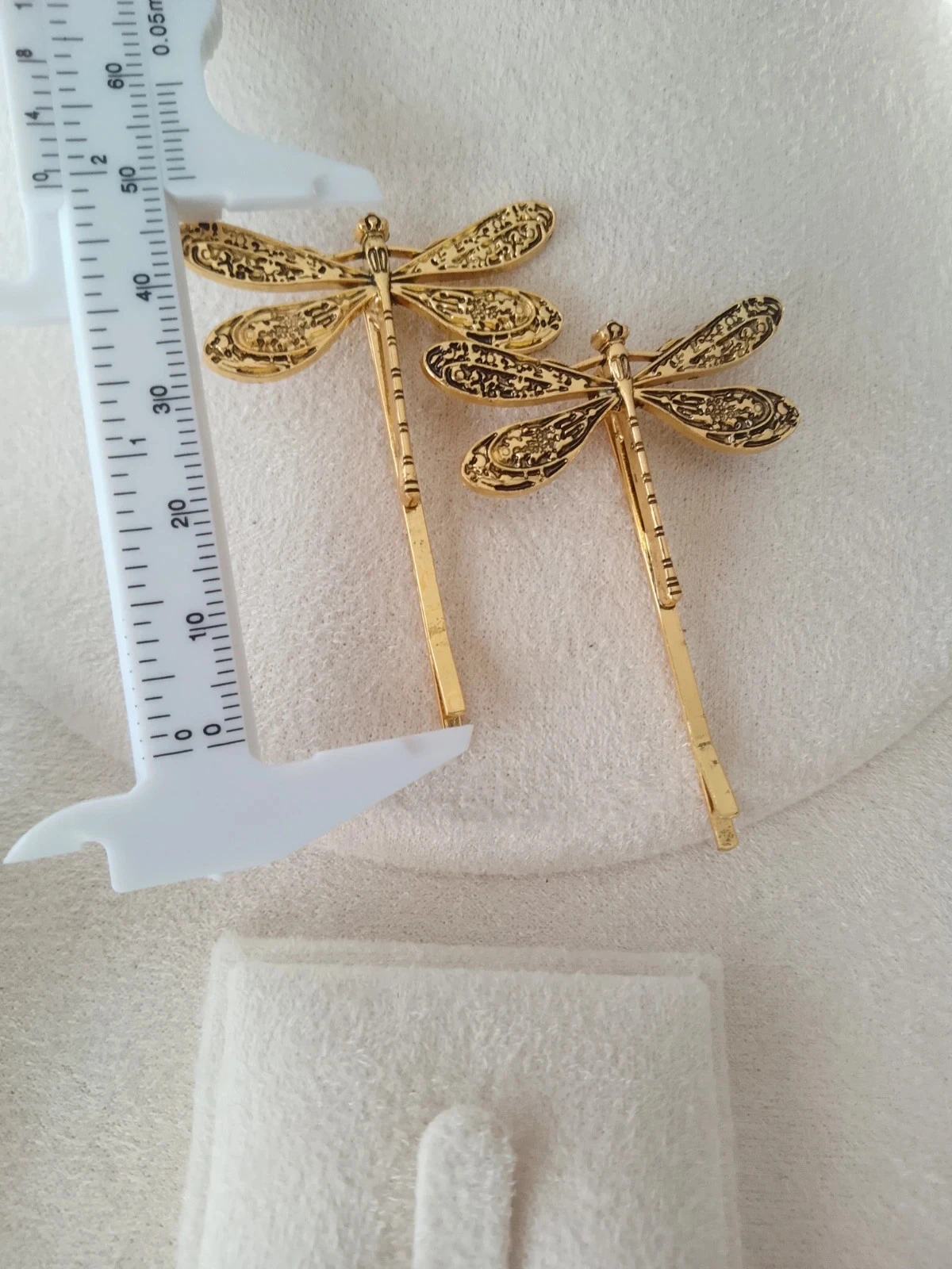2 barrettes bohèmes libellule dorées – photo 2